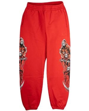 Warren Lotas Three Reapers Valentine Track Trousers - Red