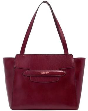 The Bridge Leren Shopper - Paars