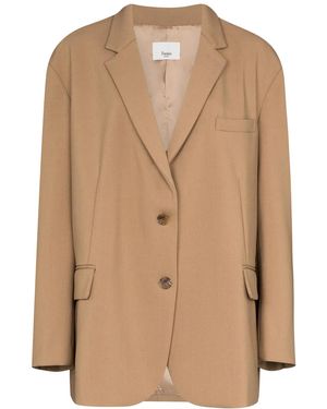 Frankie Shop Bea Single-Breasted Boxy Blazer - Natural