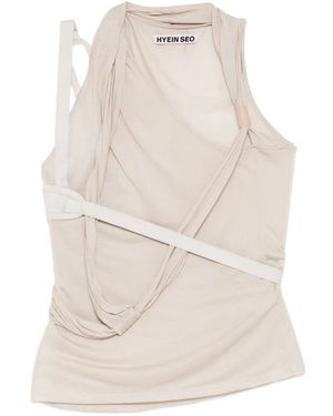 Hyein Seo Top Mit Knotendetail - Weiß
