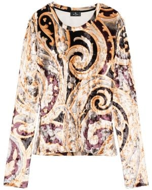 Etro グラフィック トップ - メタリック