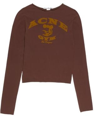 Acne Studios Gym-Print Sweater - Brown