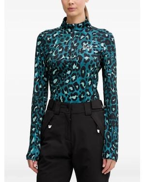 EA7 Top Leopardato - Blu