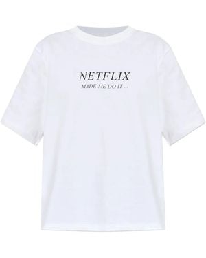 Victoria Beckham T-Shirt À Slogan Imprimé - White