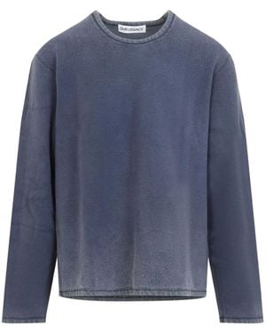 Our Legacy Fleece-Texture Long-Sleeve Sweatshirt - Blue