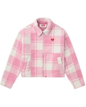 A Bathing Ape Apee Check Zip Jacket - Pink