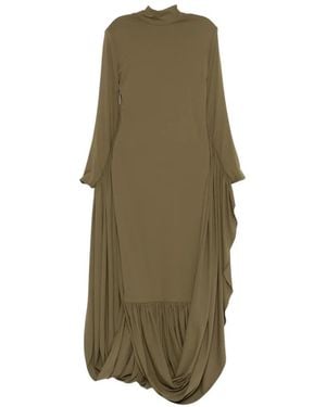 Jean Louis Sabaji Long Sleeve Ruffled Maxi Dress - Green
