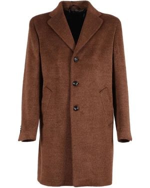 Luigi Bianchi Three-Button Wool Coat - Brown