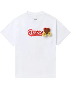 Doublet T-Shirt mit Teddy - Weiß