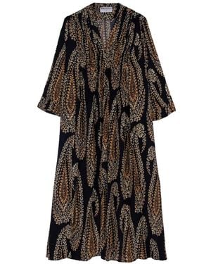 One Season Mia Paisley-Print Maxi Dress - Black