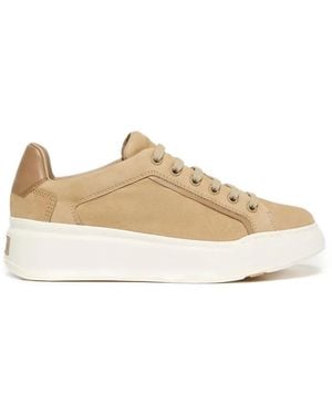 Max Mara Platform Lace-Up Trainers - Natural