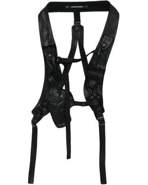 Julius Chaqueta de algodón con botones - Negro