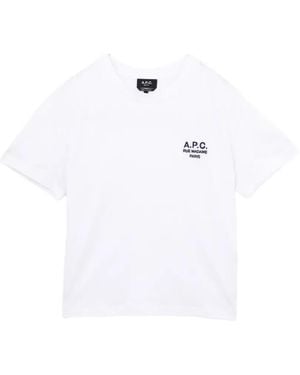A.P.C. T-Shirt À Logo Brodé - White