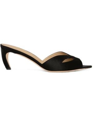 Victoria Beckham Harlow Mask Cutout Sandals - Black