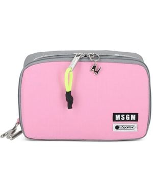 MSGM Accessoire De Voyage À Détail De Zip - Pink