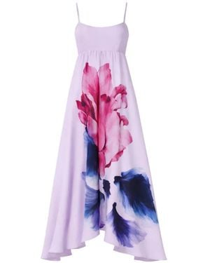 Azeeza Rachel Floral-Print Midi Dress - Pink