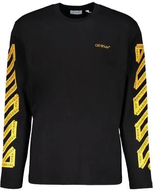 Off-White c/o Virgil Abloh Logo Graphic Long-Sleeve T-Shirt - Black