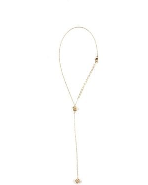 Magda Butrym Rose Drop Chain Necklace - White
