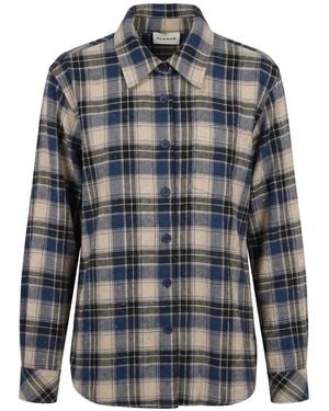 P.A.R.O.S.H. Check-Print Cotton Shirt - Blue