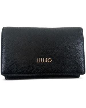 Liu Jo Logo-Plaque Trifold Wallet - Black
