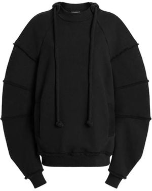 Dolce & Gabbana ラッフルスリーブ スウェットシャツ - ブラック