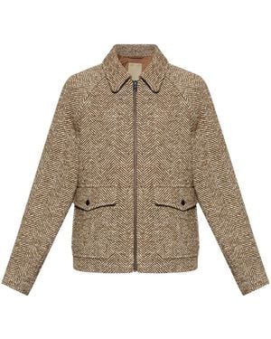 Woolrich Herringbone-Pattern Jacket - Natural