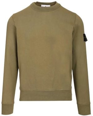 Stone Island Logo-Patch Sweatshirt - Green