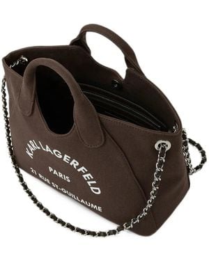 KARL LAGERFELD 21 Rue St-Guillaume Chain Tote Bag - Black