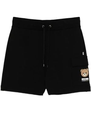 Moschino Teddy-Print Shorts - Black