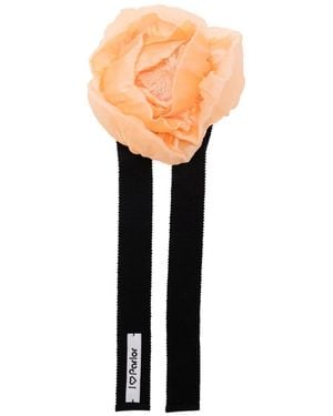 Parlor Choker Con Fiore - Arancione
