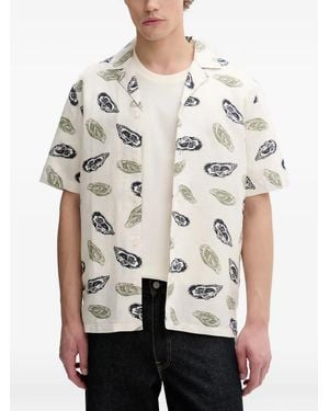 Marc O' Polo Oyster-Print Short-Sleeve Shirt - Natural