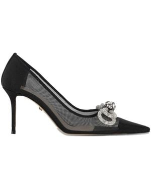 Mach & Mach Bow Embellished Heeled Sandals - Black