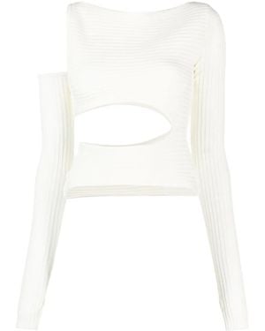 ANDREADAMO Asymmetric Cut-Out Top - White