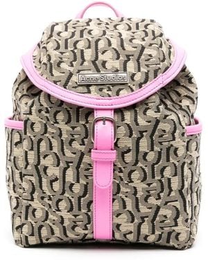 Acne Studios Mini Monogram Backpack - White