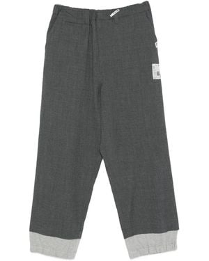 Maison Mihara Yasuhiro Broek Met Vlakken En Cuffs - Grijs