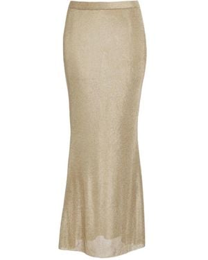 SER.O.YA Harmony Metallic Skirt - Natural