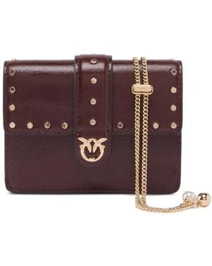 Pinko Love Birds Mini-Tasche Mit Nieten - Lila
