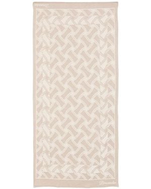 Drumohr Patterned Cotton Beach Towel - Natural