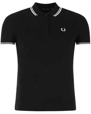 Fred Perry Logo-Embroidered Polo Shirt - Black