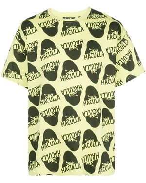 Haculla Watching You Drop-Shoulder T-Shirt - Green