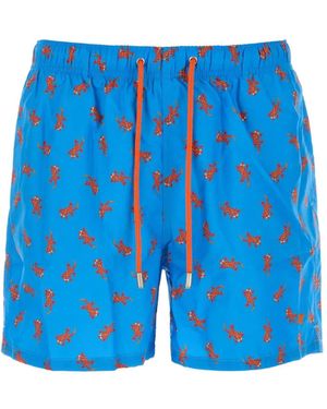 Gallo Badeshorts Mit Print - Blau