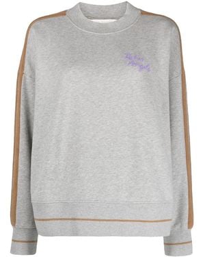 Palm Angels Angels Logo-Embroidered Sweatshirt - Grey