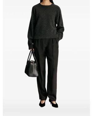 Loulou de Saison Breha Pullover Mit Rundem Ausschnitt - Schwarz
