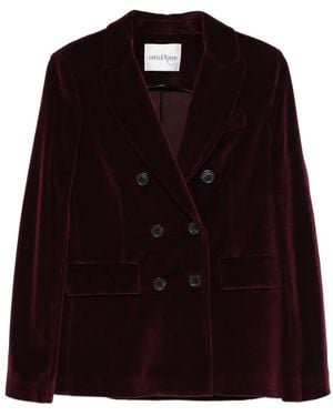 Ottod'Ame Velvet Double-Breasted Jacket - Black