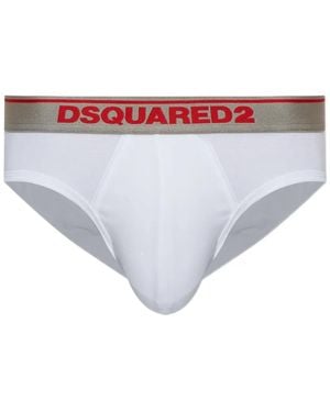 DSquared² Slip Mit Logo-Bund - Weiß