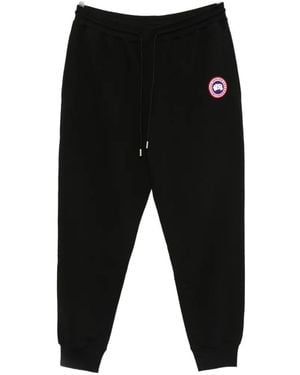 Canada Goose Logo-Patch Drawstring Track Pants - Black