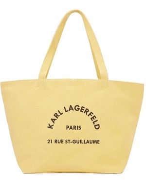 KARL LAGERFELD Shopper Canvas Logo - Metallic