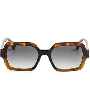 Gigi Studios Hexagonal-Frame Sunglasses - Brown