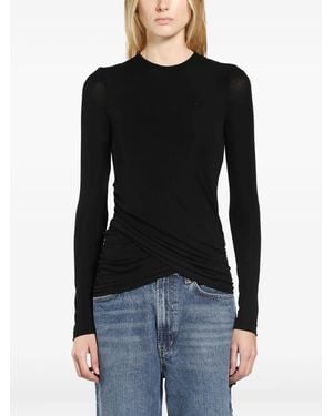 Agolde Twist Eve Tee Jersey - Black
