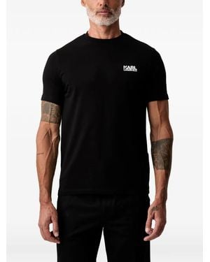 KARL LAGERFELD Logo-Print T-Shirt - Black